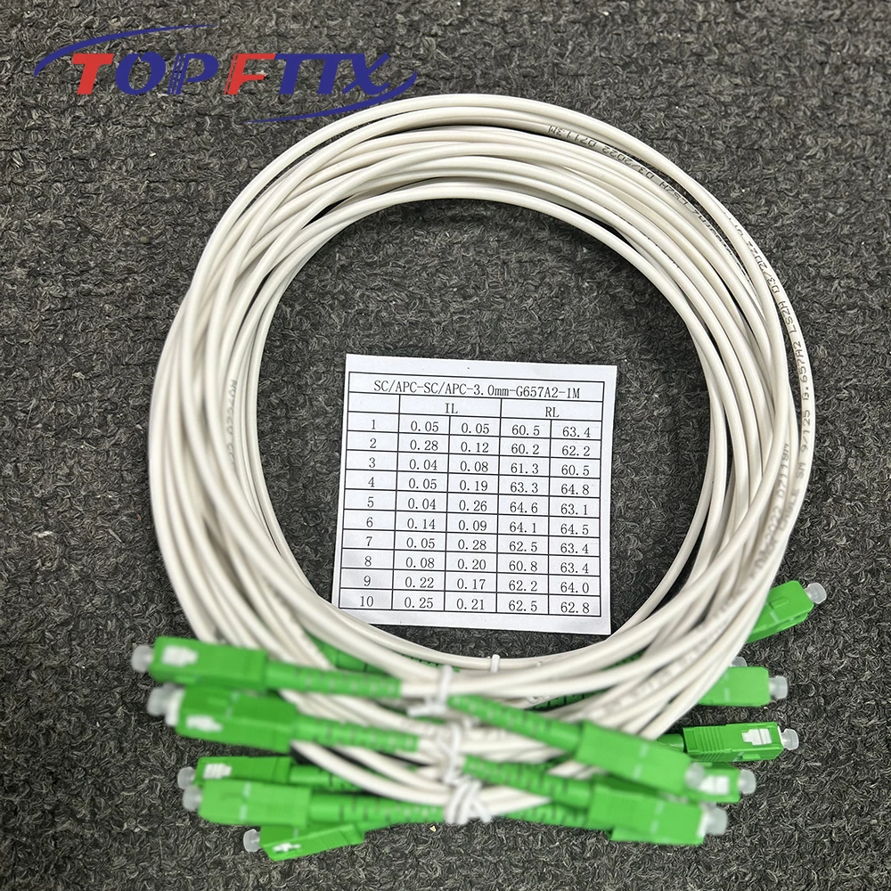 Оптоволоконный патч-кабель, 1-волоконный, SC APC Simplex — SC APC Simplex, одномодовый (G657A2), Riser (OFNR), 3,0 мм, с плотным буфером, белый
Оптоволоконный патч-кабель, 1-волоконный, SC APC Simplex — SC APC Simplex, одномодовый (G657A2), Riser (OFNR), 3,0 мм, с плотным буфером, белый