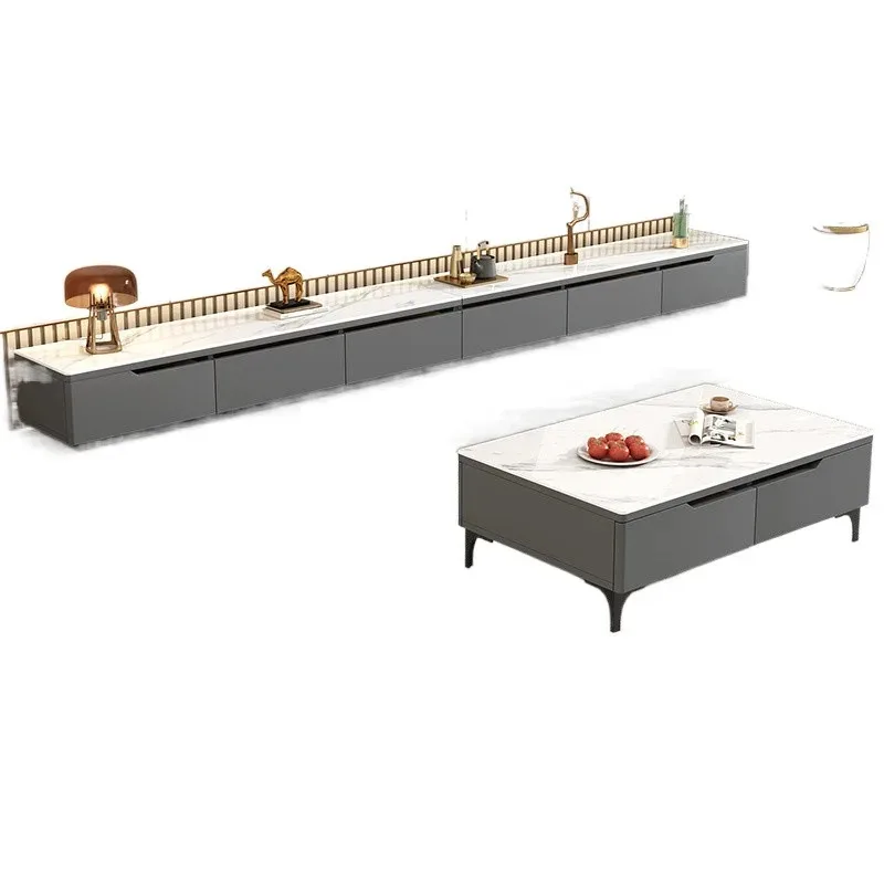 Rock slab TV cabinet coffee table combination living room household bedroom small apartment
Rock slab TV cabinet coffee table combination living room household bedroom small apartment