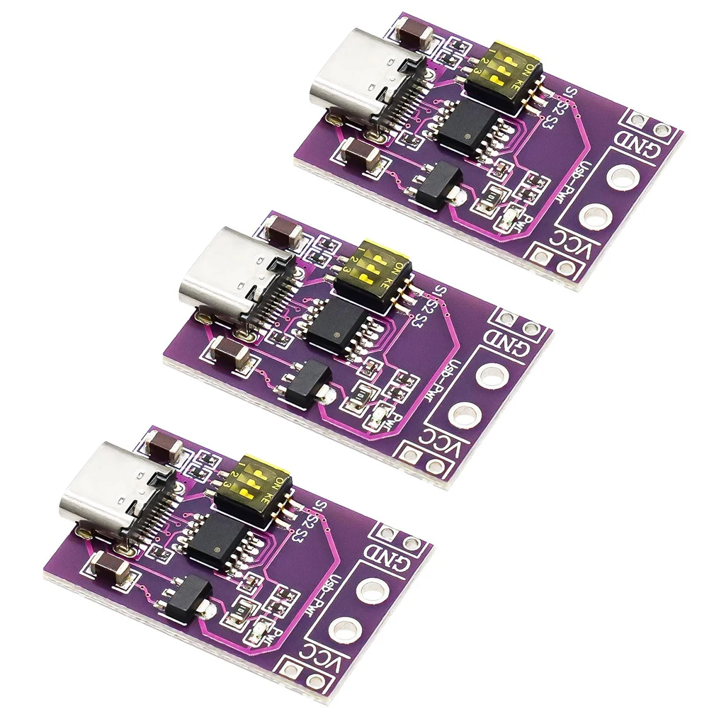 3 шт., триггерный модуль приманки для быстрой зарядки PD/QC/AFC, плата приманки типа C для модуля триггера источника питания QC, быстрая зарядка
3 шт., триггерный модуль приманки для быстрой зарядки PD/QC/AFC, плата приманки типа C для модуля триггера источника питания QC, быстрая зарядка