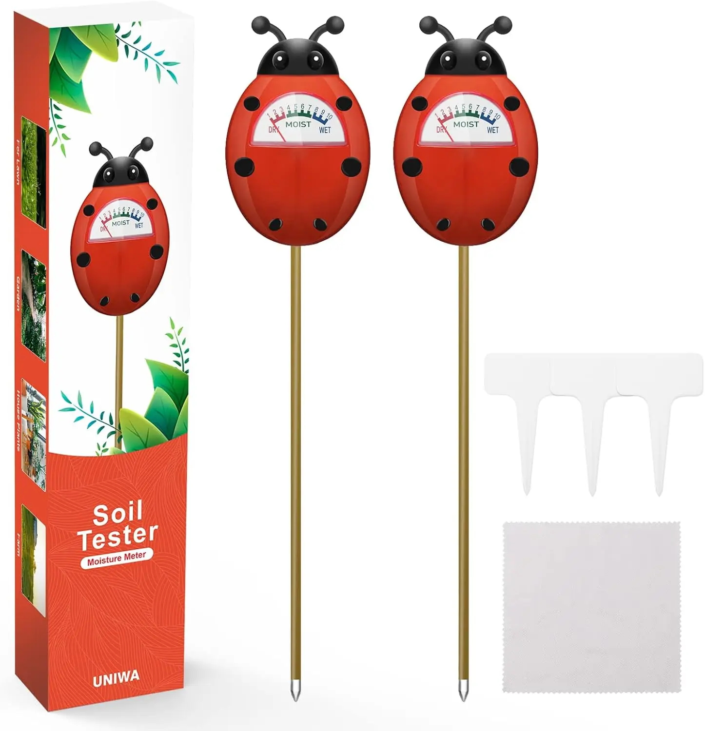 Soil Moisture Meter 2-Pack, Plant Water Monitor for Indoor Outdoor, No Battery Needed, Gardening Gift
Soil Moisture Meter 2-Pack, Plant Water Monitor for Indoor Outdoor, No Battery Needed, Gardening Gift