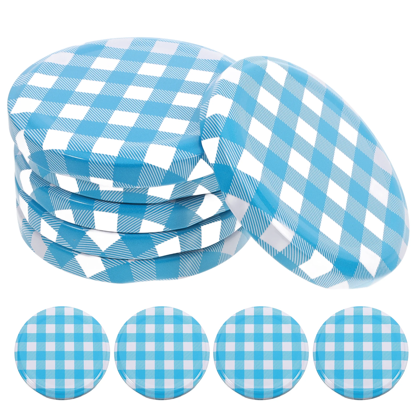 50pcs Canning Jar Lids Glass Bottle Caps Checked Plaid Iron Jelly Replacement Mason Sealing Covers High Temperature Resistance
50pcs Canning Jar Lids Glass Bottle Caps Checked Plaid Iron Jelly Replacement Mason Sealing Covers High Temperature Resistance