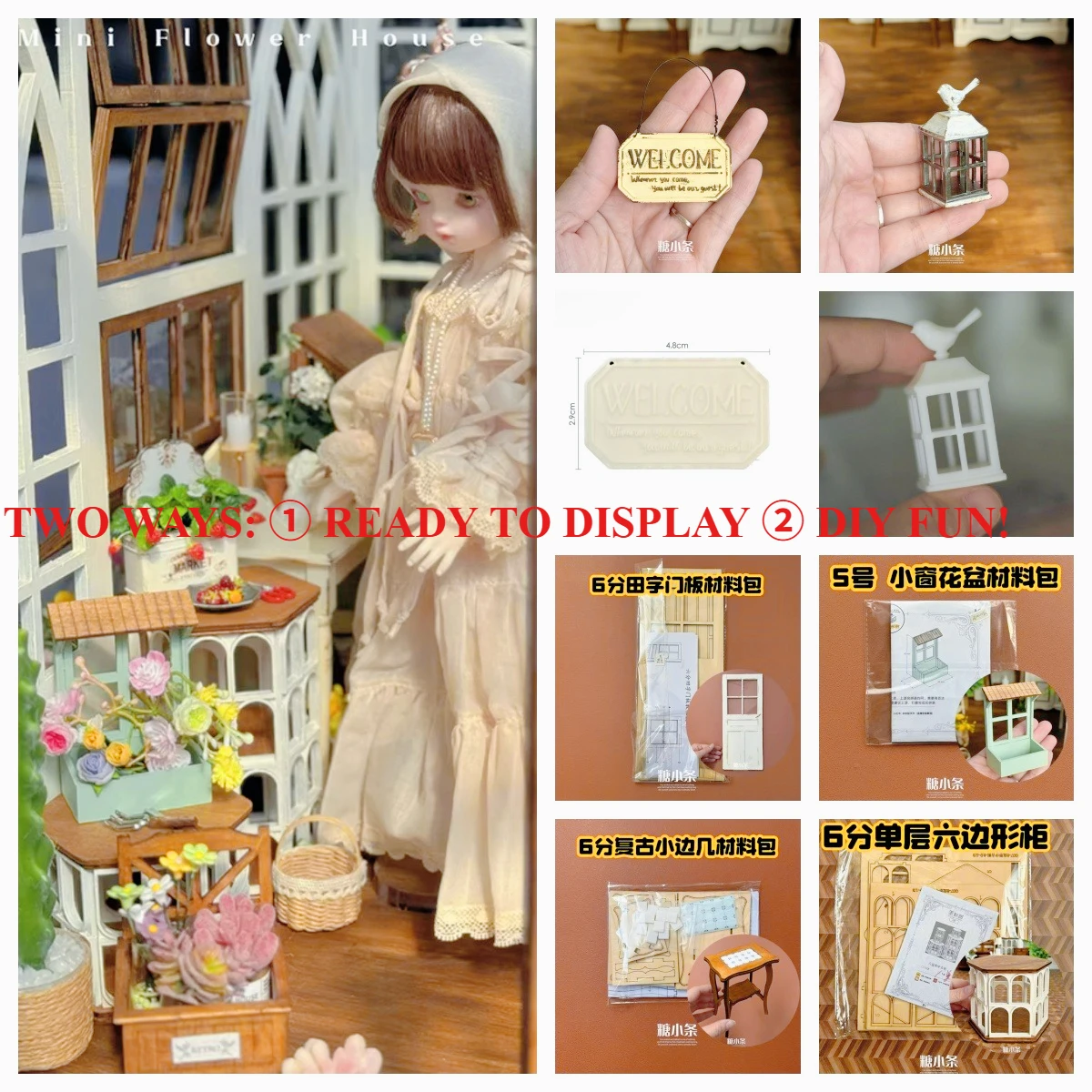 BJD Doll FairyGarden Decor Set (Ready/Diy) Resin Flower Stand Birdcage Mailbox Display 1/6 Vintage Cottage Dollhouse Accessories
BJD Doll FairyGarden Decor Set (Ready/Diy) Resin Flower Stand Birdcage Mailbox Display 1/6 Vintage Cottage Dollhouse Accessories