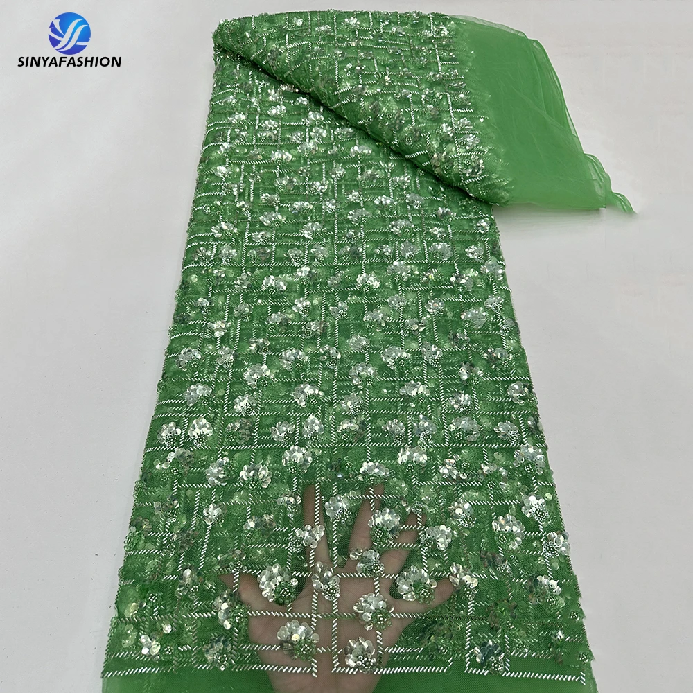 Heavy Beaded Lace Fabric 2024 High Quality 5 Yards Nigerian Sequins Groom Fabric Material For Wedding Party Dress
Heavy Beaded Lace Fabric 2024 High Quality 5 Yards Nigerian Sequins Groom Fabric Material For Wedding Party Dress