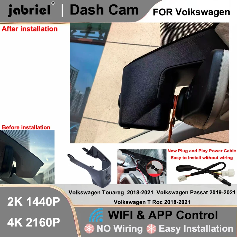 Dash Cam 4K Wifi Plug and Play Video Recorder For Volkswagen Touareg Passat T Roc For VW Touareg Passat T Roc 2018-2021 Car DVR
Dash Cam 4K Wifi Plug and Play Video Recorder For Volkswagen Touareg Passat T Roc For VW Touareg Passat T Roc 2018-2021 Car DVR