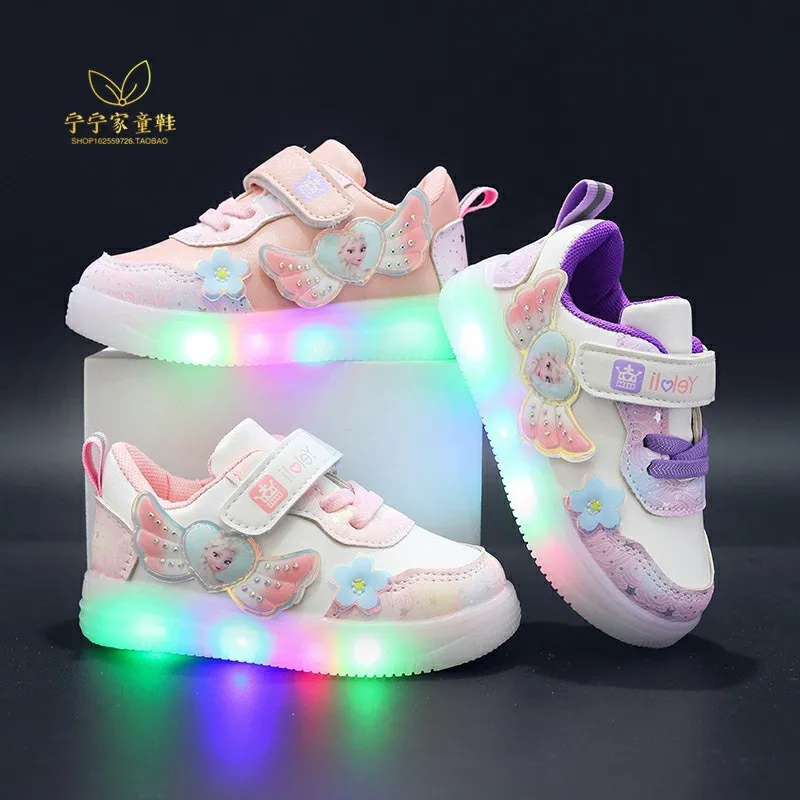 Disney Princess Elsa LED Children Glowing Shoes Baby Luminous Sneakers Girls Lighting Running Shoes Kids Non-slip Sneakers
Disney Princess Elsa LED Children Glowing Shoes Baby Luminous Sneakers Girls Lighting Running Shoes Kids Non-slip Sneakers