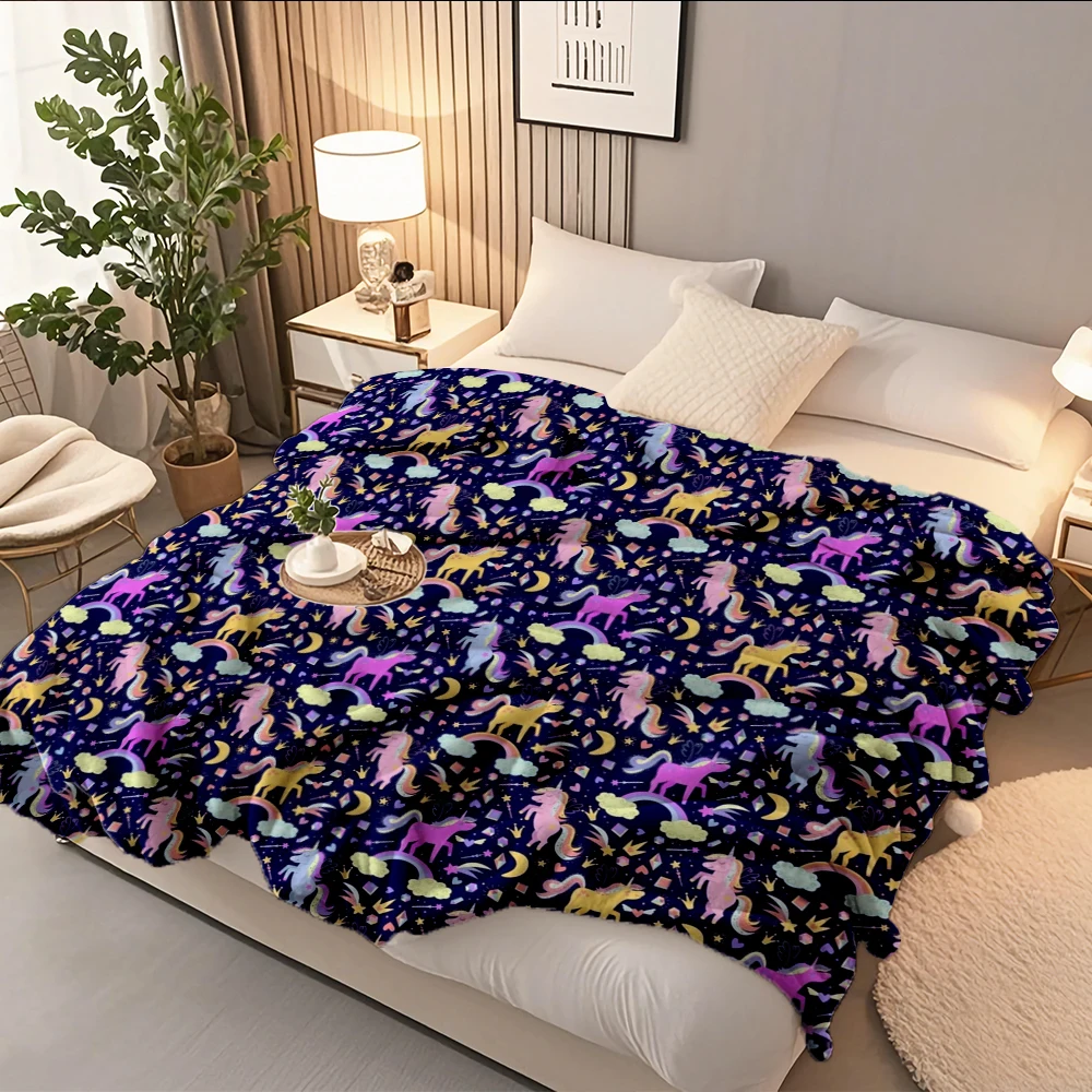 Custom Flannel Blanket Cute Magical Unicorns Rainbow Abstract Bed Scarf Comforter Lightweight Hypoallergenic Blankets
Custom Flannel Blanket Cute Magical Unicorns Rainbow Abstract Bed Scarf Comforter Lightweight Hypoallergenic Blankets