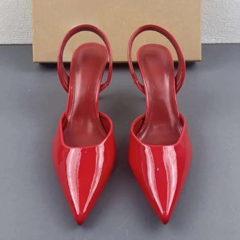 Elegant Slingback Women Dress Shoes Red Patent Leather Pointed Toe Stilettos 2025 Summer High Heels Party Lady Modern Sandals
Elegant Slingback Women Dress Shoes Red Patent Leather Pointed Toe Stilettos 2025 Summer High Heels Party Lady Modern Sandals