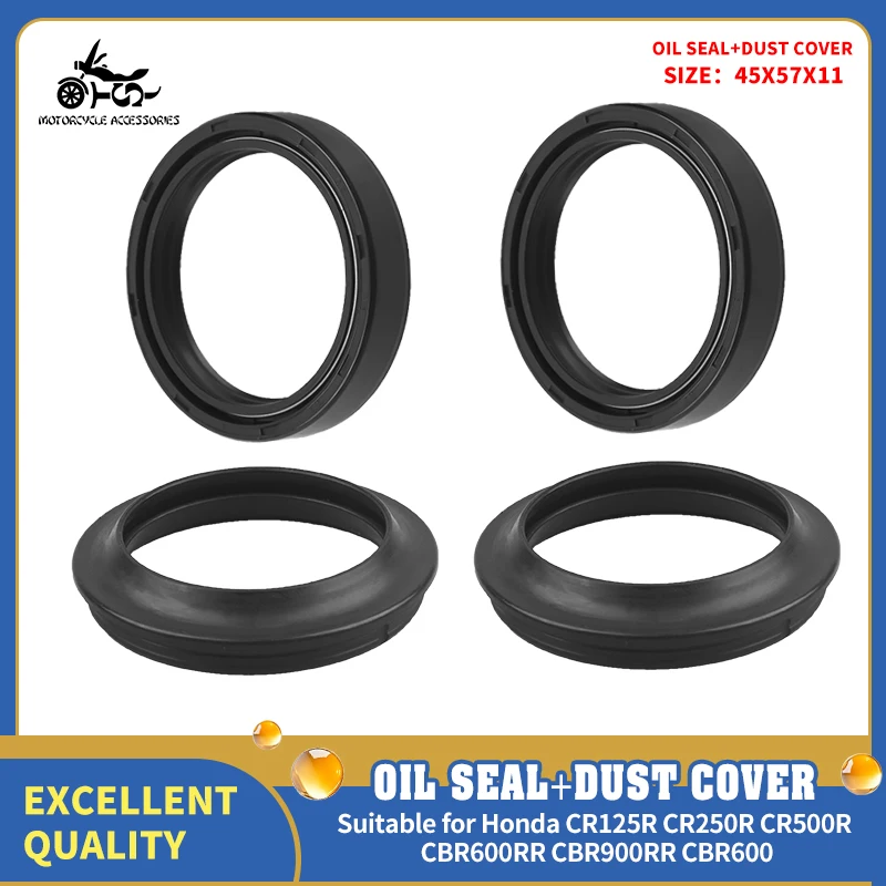 SJ 45x57x11 Front Shock Absorber Dust Oil Seal For Honda CR125R CR250R CR500R CBR600RR CBR600 CBR900RR Motorcycle Acccessories
SJ 45x57x11 Front Shock Absorber Dust Oil Seal For Honda CR125R CR250R CR500R CBR600RR CBR600 CBR900RR Motorcycle Acccessories
