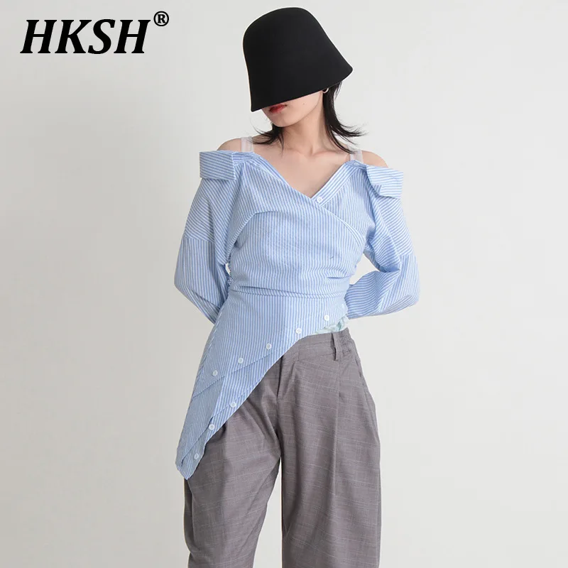 HKSH Summer New Women French Fashion Elegant Streetwear Striped Off The Shoulder Irregular Waist Slimming Design Tank Top HK5513
HKSH Summer New Women French Fashion Elegant Streetwear Striped Off The Shoulder Irregular Waist Slimming Design Tank Top HK5513