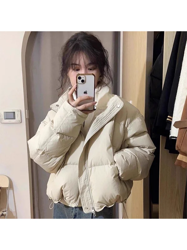 Women's Winter Puffer Jacket Short Loose Fit Korean Style Bread Cotton Coat Button Splicing Design Ultra Short Length Cotton ...
Women's Winter Puffer Jacket Short Loose Fit Korean Style Bread Cotton Coat Button Splicing Design Ultra Short Length Cotton ...