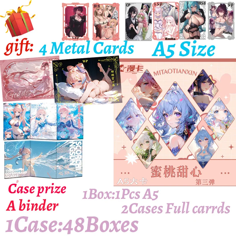 A5 Size Goddess Waifu Board Game Card - Peach Sweet Heat 3 Doujin Booster Box Rare LSP SSP SSR Collection Toy
A5 Size Goddess Waifu Board Game Card - Peach Sweet Heat 3 Doujin Booster Box Rare LSP SSP SSR Collection Toy