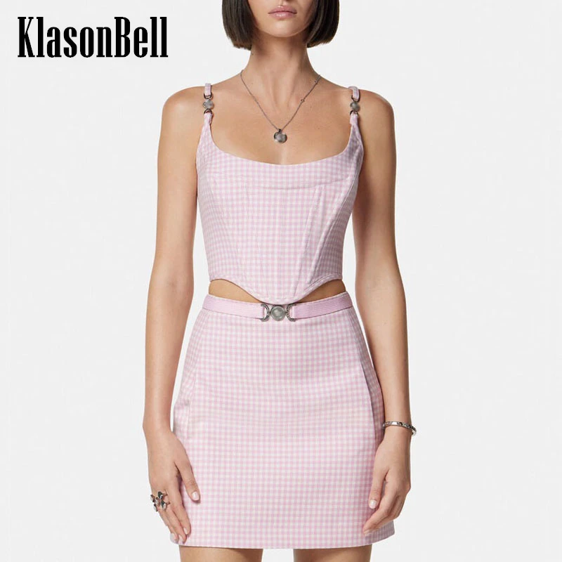 5.6 Women's Plaid Printed Fishbone Camisole Tank, Fashion Sexy Bustier Top Set, High Quality Mini Skirt, 2024, Summer, New, y2k
5.6 Women's Plaid Printed Fishbone Camisole Tank, Fashion Sexy Bustier Top Set, High Quality Mini Skirt, 2024, Summer, New, y2k