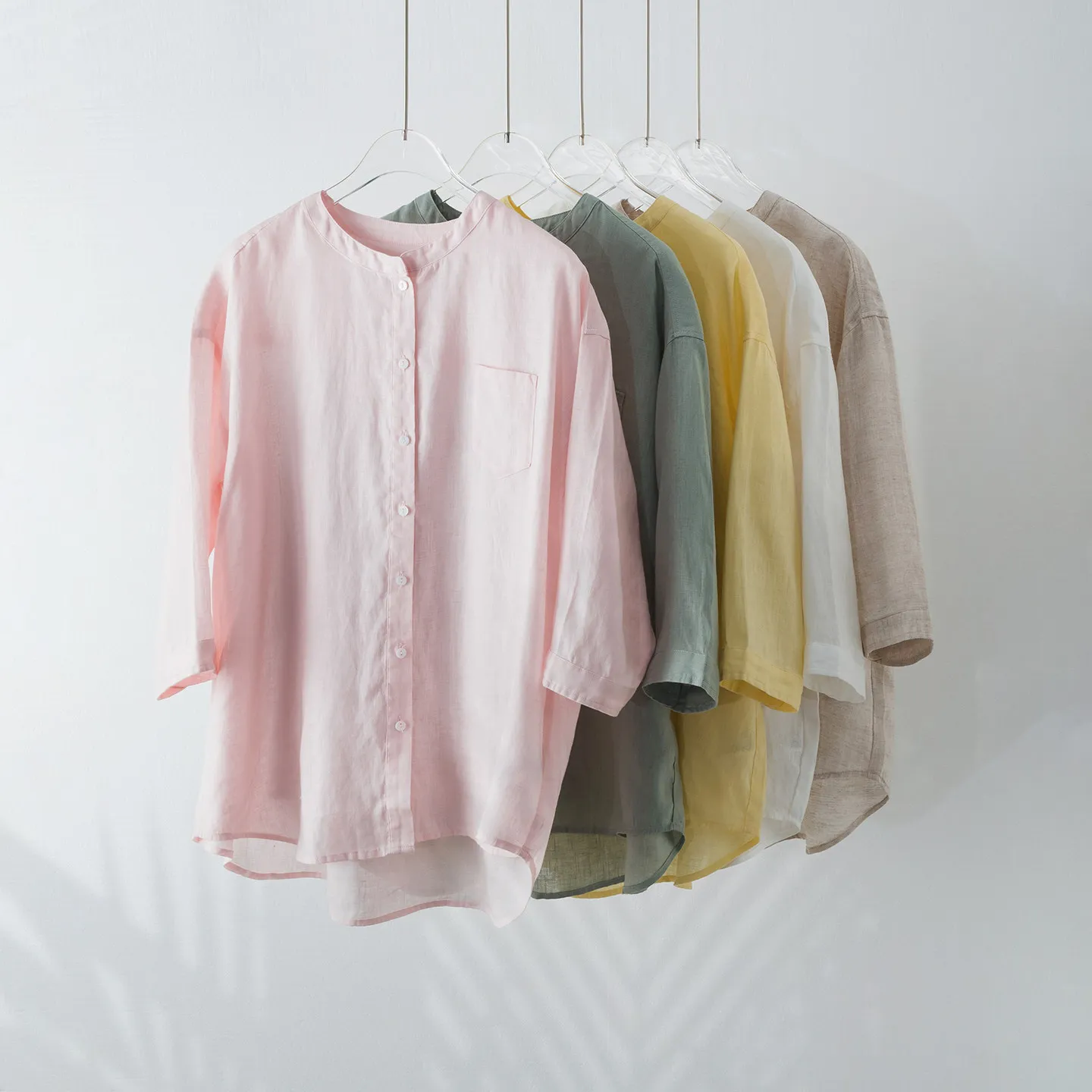 Dave&Di Pure Linen Shirt With Stand Up Collar And Three Quarter Sleeves Loose Oversized Japanese Style Artistic White Shirt
Dave&Di Pure Linen Shirt With Stand Up Collar And Three Quarter Sleeves Loose Oversized Japanese Style Artistic White Shirt
