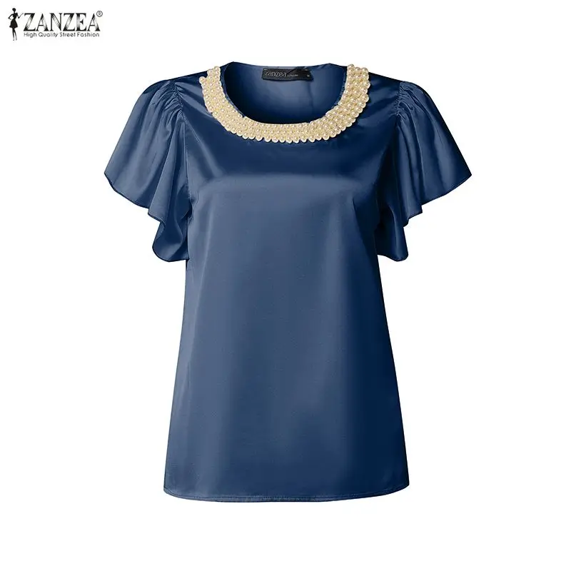 ZANZEA Summer Short Sleeve Women Blouses O Neck OL Work Tops Female Solid Color Tee Streetwear Oversize 3XL Blusas Party Tunic
ZANZEA Summer Short Sleeve Women Blouses O Neck OL Work Tops Female Solid Color Tee Streetwear Oversize 3XL Blusas Party Tunic