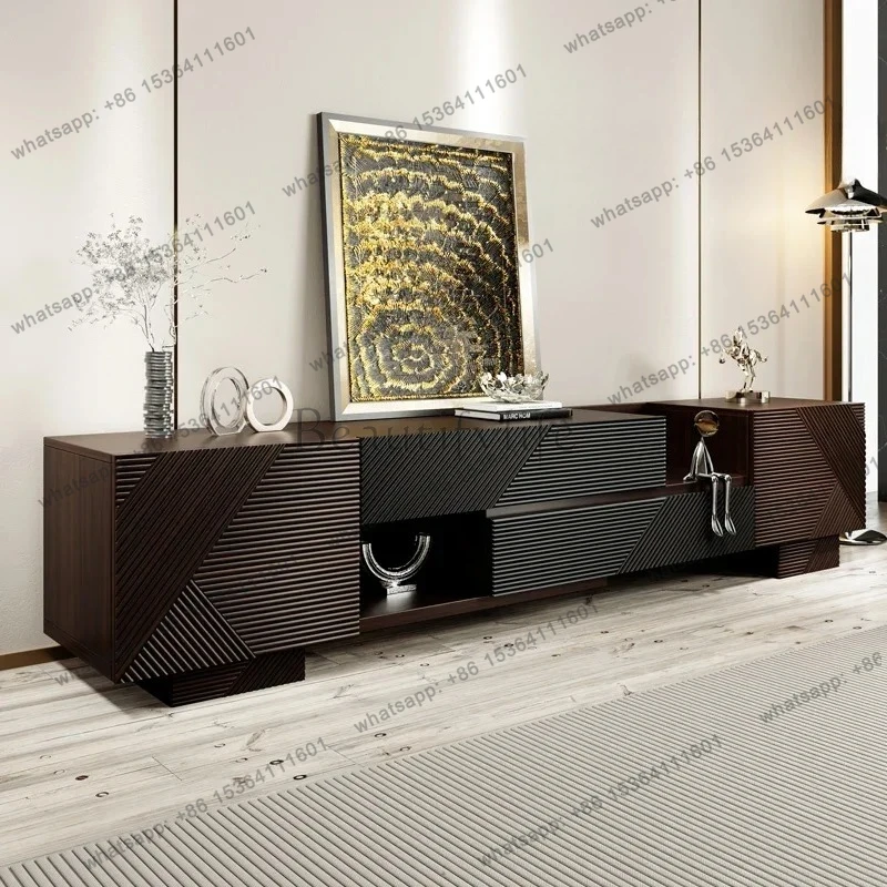 Medieval solid wood TV cabinet Italian light luxury modern simple living room stretchable household drawer floor cabinet
Medieval solid wood TV cabinet Italian light luxury modern simple living room stretchable household drawer floor cabinet