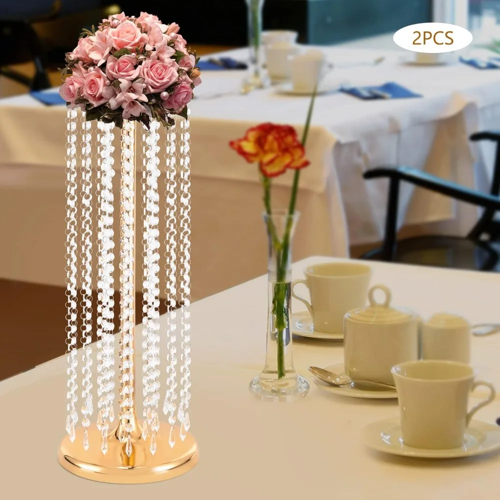 2 Pcs Tall Crystal Flower Stand Metal Flowers Vases Tables Decorations Weddings Decoration Table Chandelier Centerpiece Stands
2 Pcs Tall Crystal Flower Stand Metal Flowers Vases Tables Decorations Weddings Decoration Table Chandelier Centerpiece Stands
