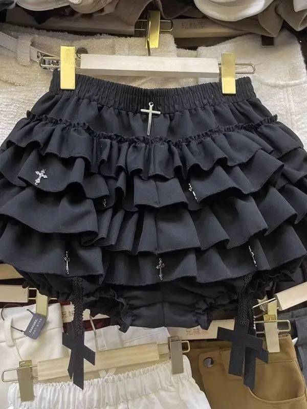 Black Punk Spicy Girl Skirt Cross Design Short Cake Puffy Skirt Anti-Light Slimming Half-length Skirt High Waist Baking
Black Punk Spicy Girl Skirt Cross Design Short Cake Puffy Skirt Anti-Light Slimming Half-length Skirt High Waist Baking