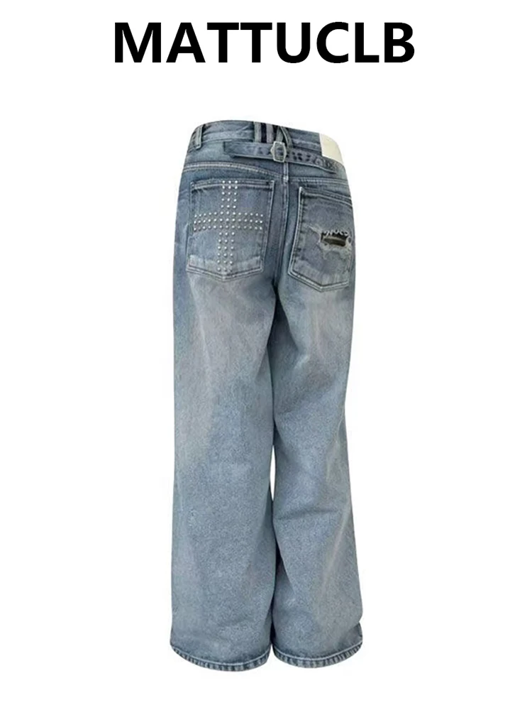 Women's Jean Baggy Wide Fit Boyfriend Ripped Denim Pants Rhinestone Cross Grunge Punk Y2K Japanese Harajuku 2000s American Retro
Women's Jean Baggy Wide Fit Boyfriend Ripped Denim Pants Rhinestone Cross Grunge Punk Y2K Japanese Harajuku 2000s American Retro