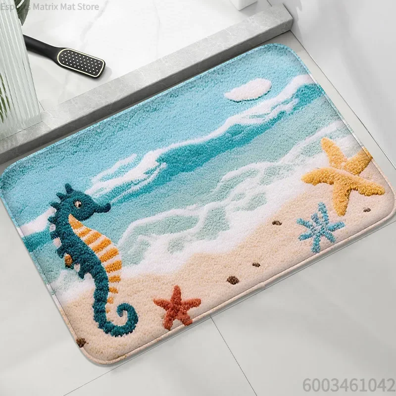 1 Piece Coastal Seahorse Starfish Tufted Anti-Slip Large Floor Mat for Bathroom Home Decor
1 Piece Coastal Seahorse Starfish Tufted Anti-Slip Large Floor Mat for Bathroom Home Decor