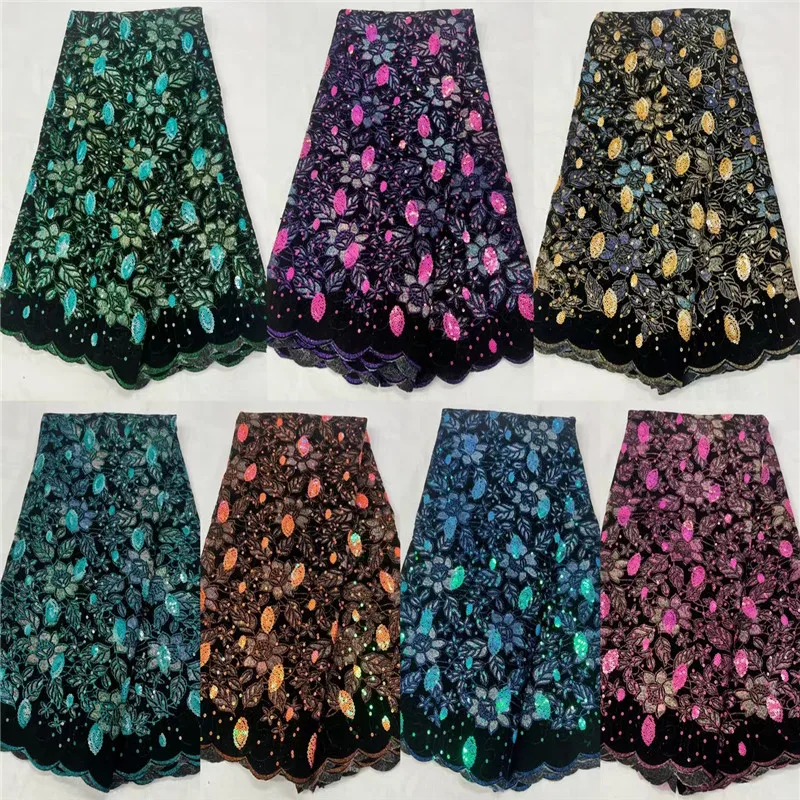 African Lace Fabric 2022 High Quality Elegant Nigerian Sequins Net Embroidered French Velvet Lace Fabric For Sew Clothes H9930
African Lace Fabric 2022 High Quality Elegant Nigerian Sequins Net Embroidered French Velvet Lace Fabric For Sew Clothes H9930