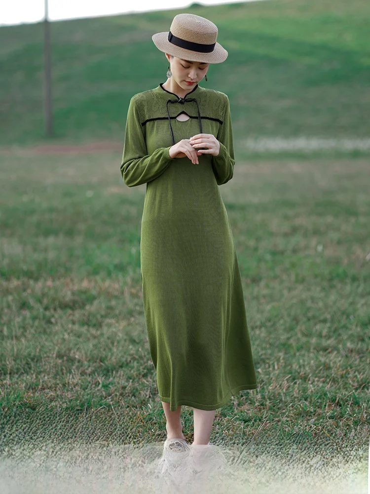 Original Chinese Style Dress Inner Wear Skirt Long Sleeve High Waist A-Line Gown Commute Ethnic Pattern round Neck
Original Chinese Style Dress Inner Wear Skirt Long Sleeve High Waist A-Line Gown Commute Ethnic Pattern round Neck