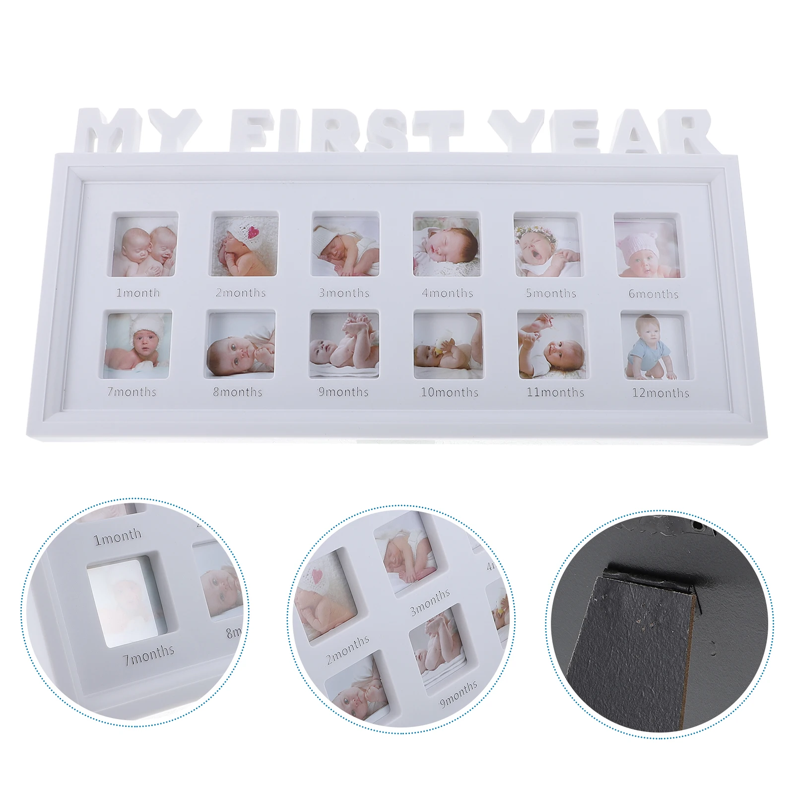 Baby Growth Photo Frame Newborn Milestone Nursery Decor White Frame for Boys Year Memories Handprint Footprint 
Baby Growth Photo Frame Newborn Milestone Nursery Decor White Frame for Boys Year Memories Handprint Footprint
