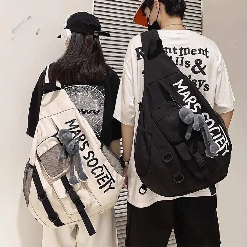 Men's Korean Trend Messenger Shoulder Bag Sports Travel Large Capacity Backpack Female Students Crossbody Chest Casual bag bolso
Men's Korean Trend Messenger Shoulder Bag Sports Travel Large Capacity Backpack Female Students Crossbody Chest Casual bag bolso