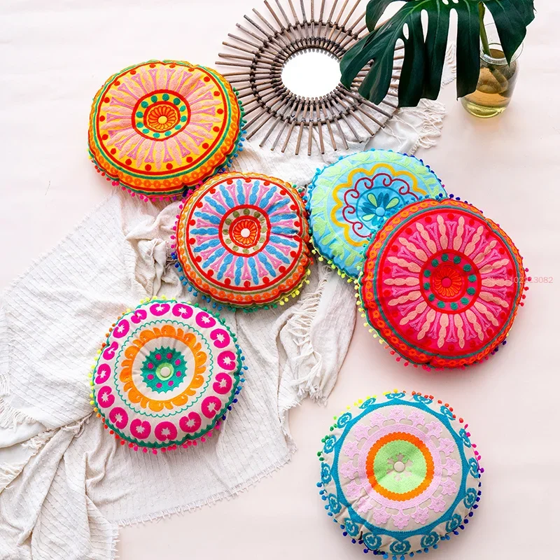 Bohemian Moroccan Style Cushion Ethnic Mandala Floor Pillows Meditation Cushion Embroidered Round Futon Fluffy Seat With Filling
Bohemian Moroccan Style Cushion Ethnic Mandala Floor Pillows Meditation Cushion Embroidered Round Futon Fluffy Seat With Filling