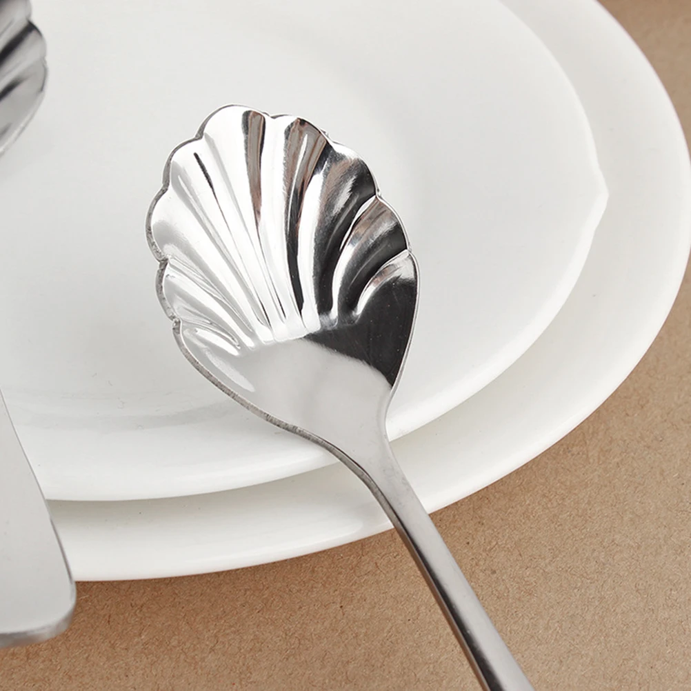 Stainless Steel Shell Shaped Spoon Extra Thick Ergonomic Handle Coffee Ice Cream Dessert Spoon Kitchen Bar Party Use
Stainless Steel Shell Shaped Spoon Extra Thick Ergonomic Handle Coffee Ice Cream Dessert Spoon Kitchen Bar Party Use