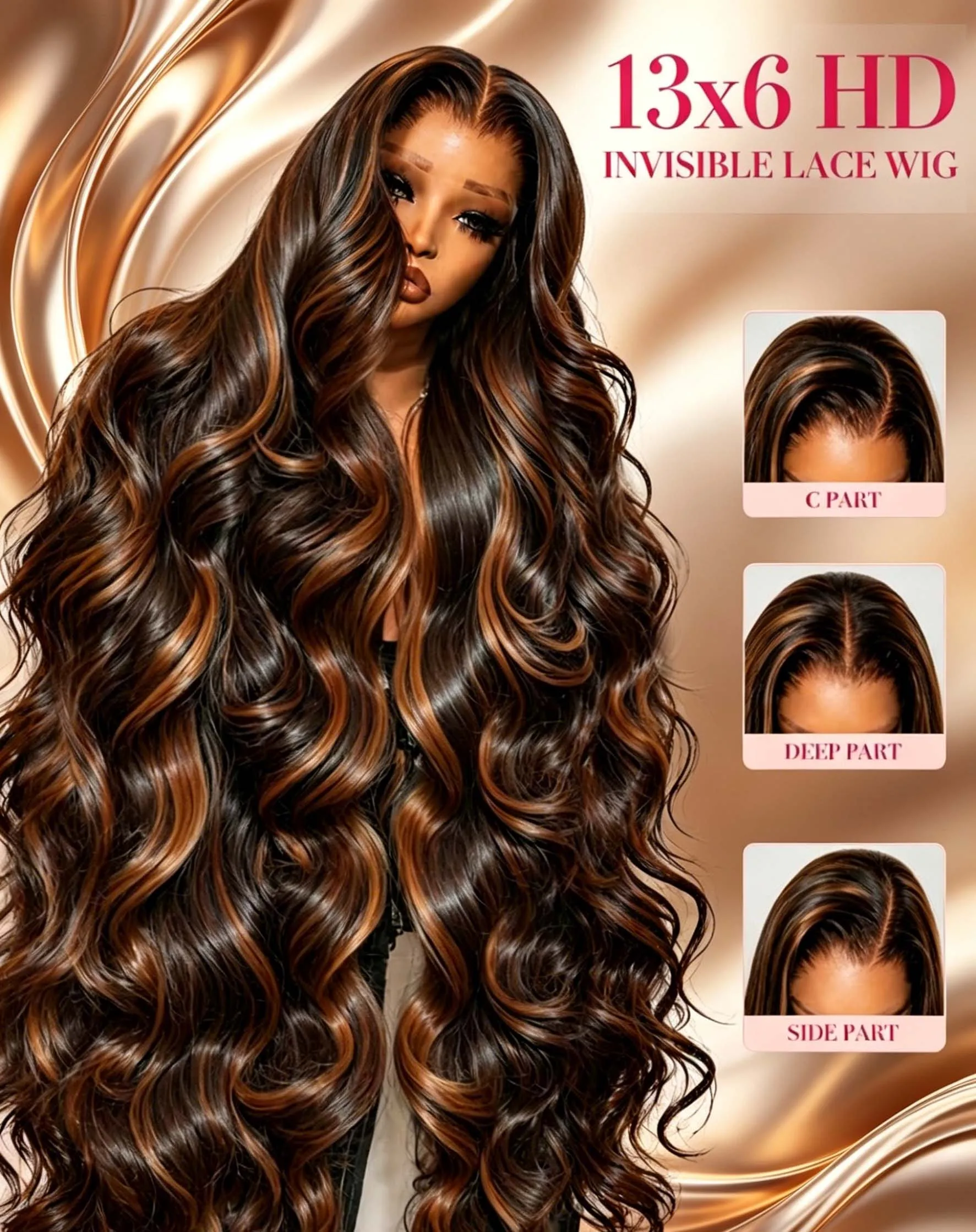 P1B/30 Highlight Ombre Lace Frontal Wig Human Hair 250% Density Body Wave 13x6 Lace Pre Plucked Wig Human Hair 38 Inch For Women
P1B/30 Highlight Ombre Lace Frontal Wig Human Hair 250% Density Body Wave 13x6 Lace Pre Plucked Wig Human Hair 38 Inch For Women