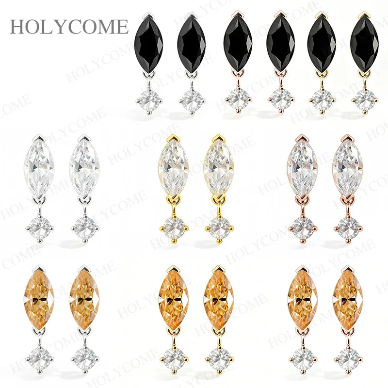 2.4ct Marquise Cut Moissanite Earrings 925 Sterling Silver D Color/Black/Champagne Fine Jewelry for Engagement Mother's Day Gift
2.4ct Marquise Cut Moissanite Earrings 925 Sterling Silver D Color/Black/Champagne Fine Jewelry for Engagement Mother's Day Gift