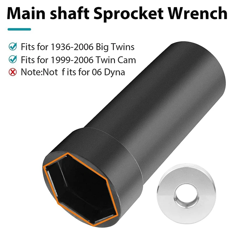 M0t-rMainshaft Sprocket Wrench 1 7/8 Inch with 1/2 Inch Drive and Primary Drive Locking Tool Twin Cam for Big Twin, Twin
M0t-rMainshaft Sprocket Wrench 1 7/8 Inch with 1/2 Inch Drive and Primary Drive Locking Tool Twin Cam for Big Twin, Twin