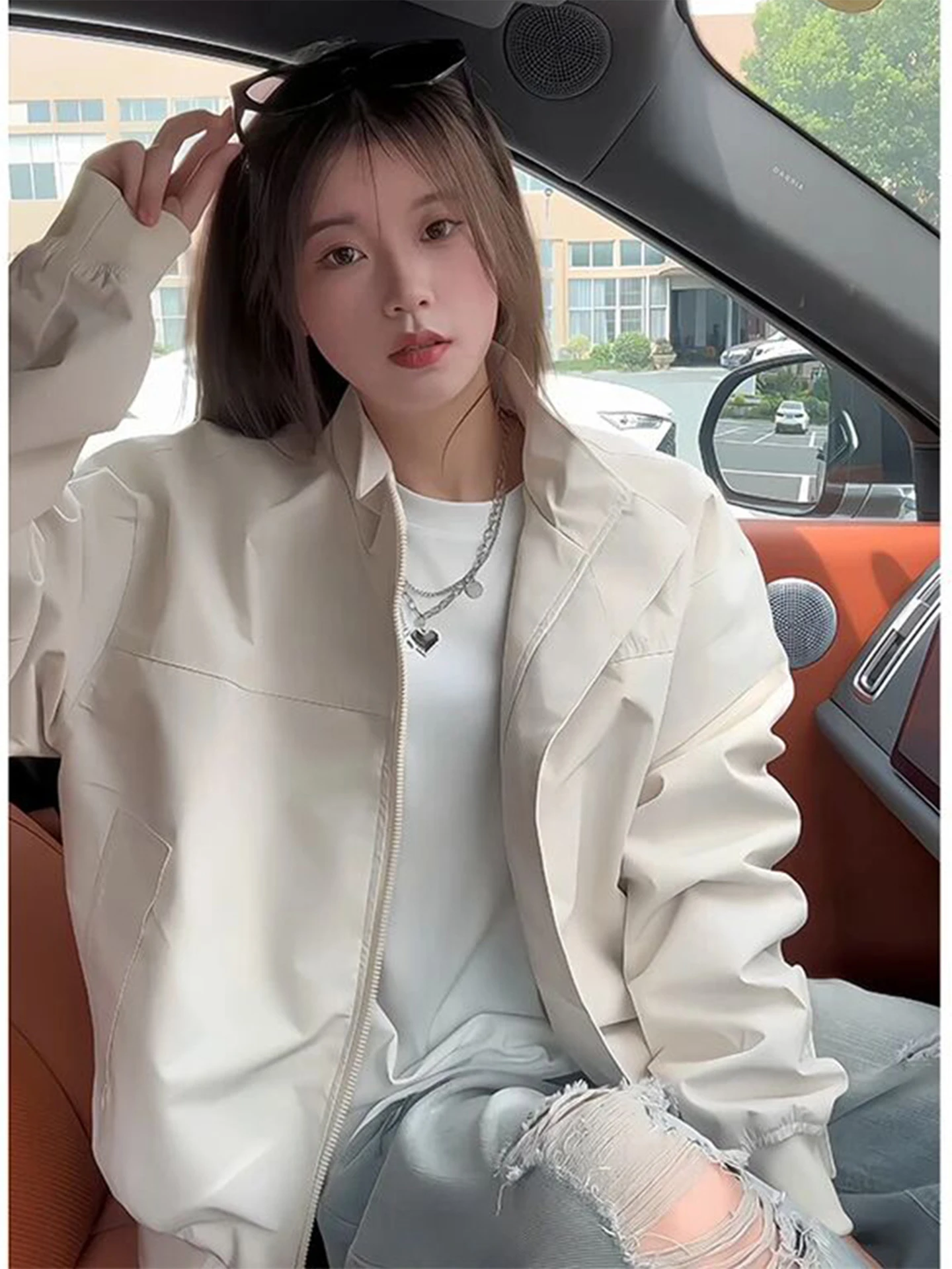 Ivory White ex Flight Jaet Baseball Outerwear Early Autumn Cleanfit Workwear Couple's American Sle Long Sve ...
Ivory White ex Flight Jaet Baseball Outerwear Early Autumn Cleanfit Workwear Couple's American Sle Long Sve ...