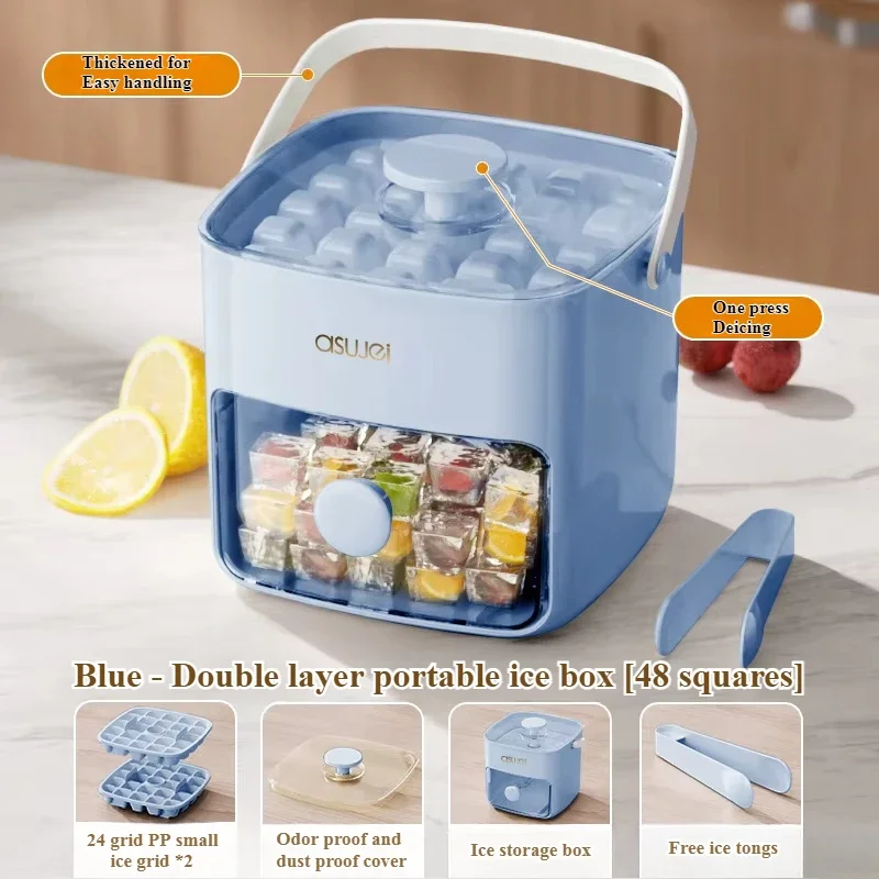 Ice Cube Container Pressing Large Capacity Double-layer Mold Design Box 48 Food Storage Home Grade Baking Gride Cakesicle Candle
Ice Cube Container Pressing Large Capacity Double-layer Mold Design Box 48 Food Storage Home Grade Baking Gride Cakesicle Candle