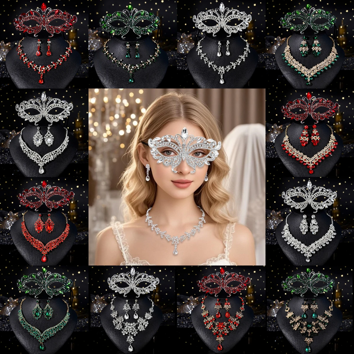 Exquisite Crystal Butterfly Mask Necklace Earring Jewelry Set For Women Bridal Wedding Banquet Jewelry Accessories
Exquisite Crystal Butterfly Mask Necklace Earring Jewelry Set For Women Bridal Wedding Banquet Jewelry Accessories