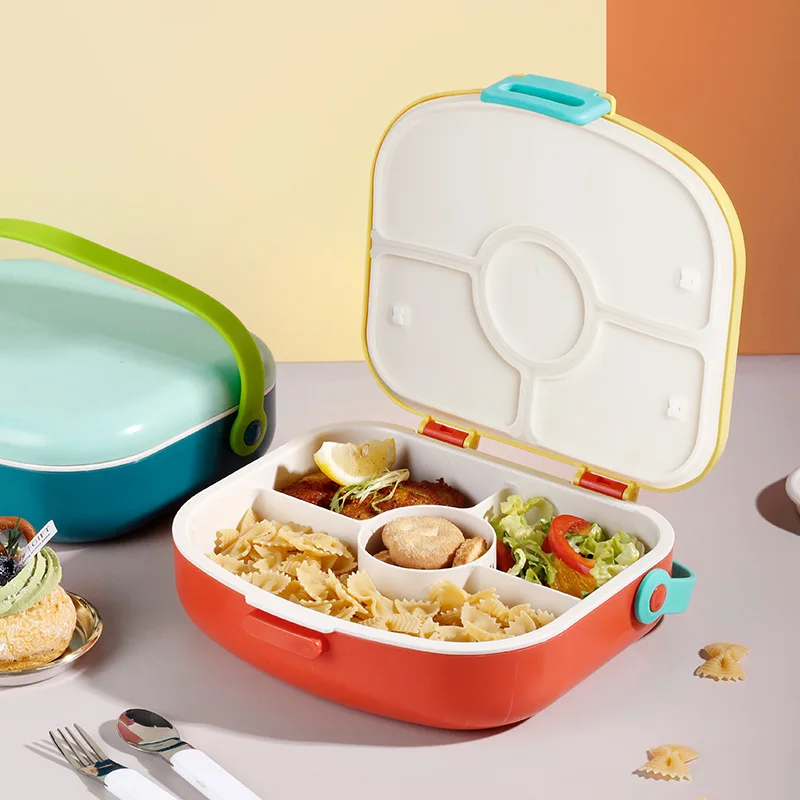 Lunch Box Flip Over Bento Box Portable Plastic Four Grid Lunch Box for Students and Children
Lunch Box Flip Over Bento Box Portable Plastic Four Grid Lunch Box for Students and Children