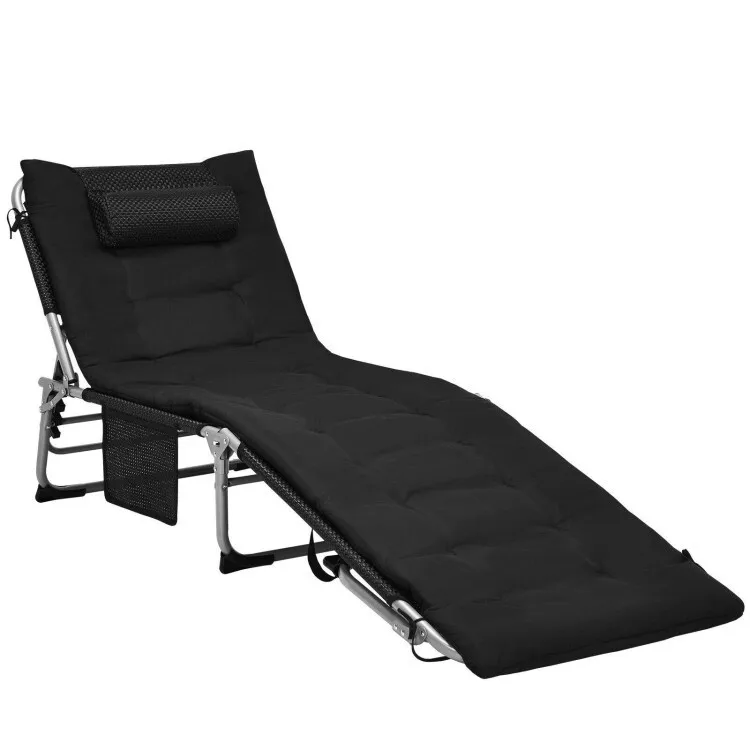 Patio Chaise Lounge Chair Pool Folding Recliner Chair w/Removable Soft Mattress
Patio Chaise Lounge Chair Pool Folding Recliner Chair w/Removable Soft Mattress