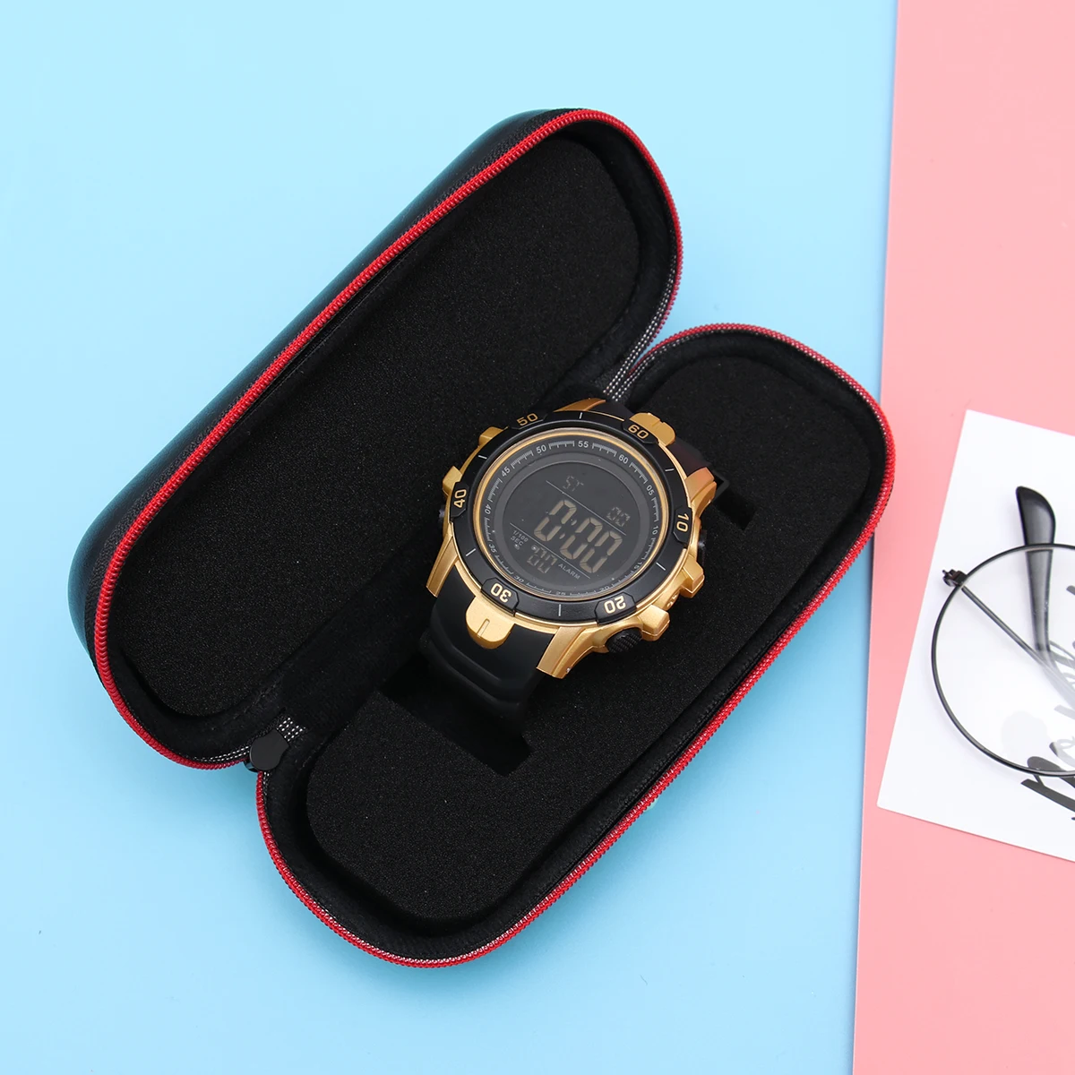 Eva Watch Case Waterproof Shockproof Travel Watch Box Soft Lining Men Jewelry Storage Display Business Personal Use Black
Eva Watch Case Waterproof Shockproof Travel Watch Box Soft Lining Men Jewelry Storage Display Business Personal Use Black