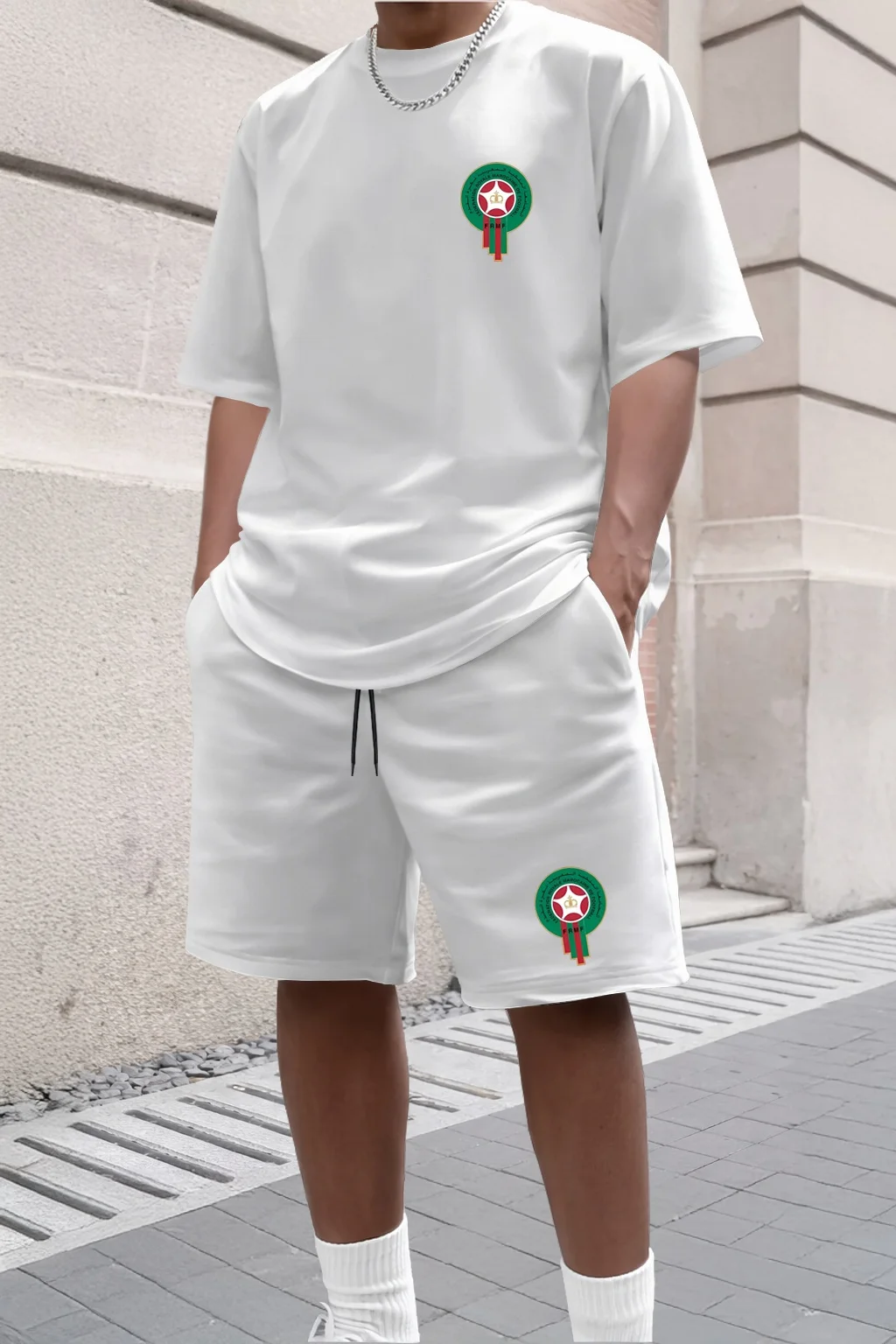 Youth Men's Fashionable Casual Sports Two-Piece Set Print Summer Short-Sleeved T-Shirt And Shorts Ensemble
Youth Men's Fashionable Casual Sports Two-Piece Set Print Summer Short-Sleeved T-Shirt And Shorts Ensemble