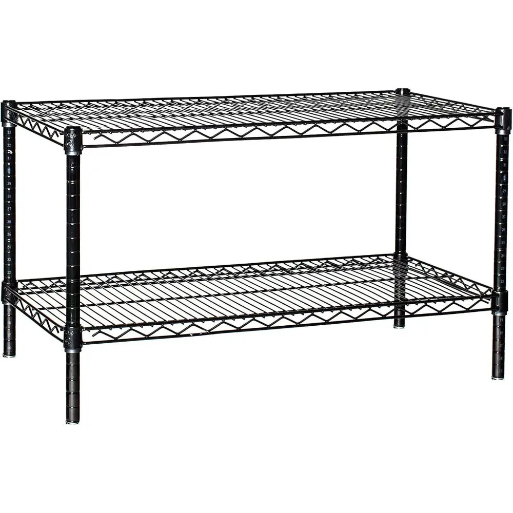Двухъярусный регулируемый стеллаж из проволоки, глубина 18 дюймов, ширина 72 дюйма, высота 36 дюймов, грузоподъемность 800 фунтов, простая сборка, черный
Двухъярусный регулируемый стеллаж из проволоки, глубина 18 дюймов, ширина 72 дюйма, высота 36 дюймов, грузоподъемность 800 фунтов, простая сборка, черный