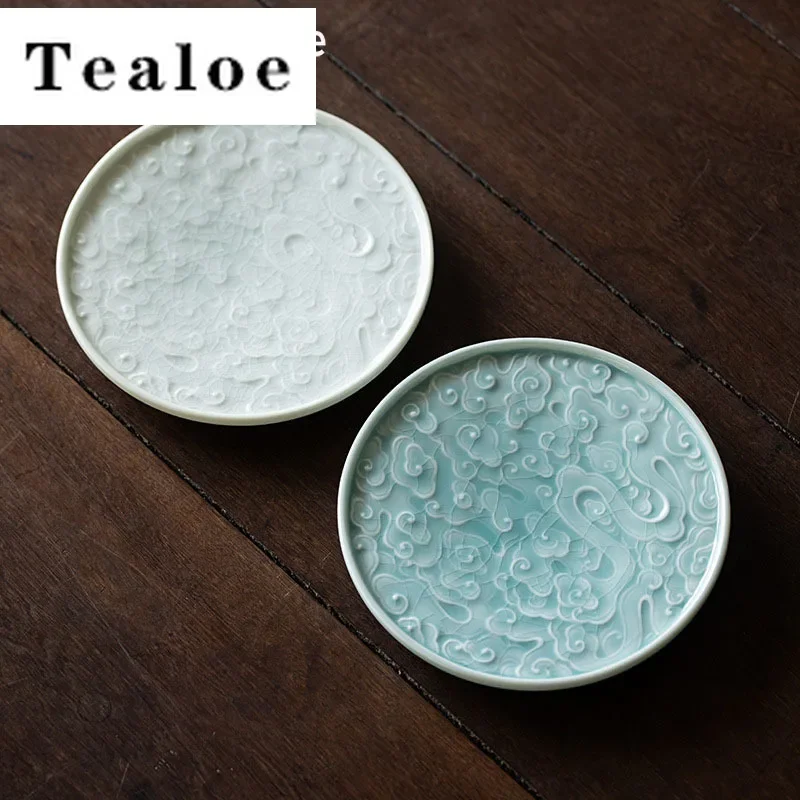 Hutian Kiln Ceramic Pot Bearing Plate Embossed Dragon Art Dry Brewing Table Imitation Song Tea Tray Kung Fu Tea Set Accessories
Hutian Kiln Ceramic Pot Bearing Plate Embossed Dragon Art Dry Brewing Table Imitation Song Tea Tray Kung Fu Tea Set Accessories