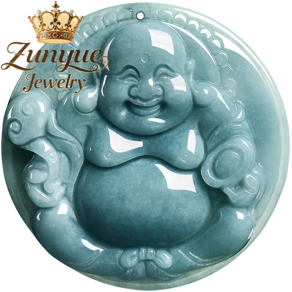 Natural Blue Water Ice Type Jadeite Ruyi Laughing Buddha Pendant Luxury Quality Fine Fashion Jewelry Exquisite Elegant Amulets
Natural Blue Water Ice Type Jadeite Ruyi Laughing Buddha Pendant Luxury Quality Fine Fashion Jewelry Exquisite Elegant Amulets