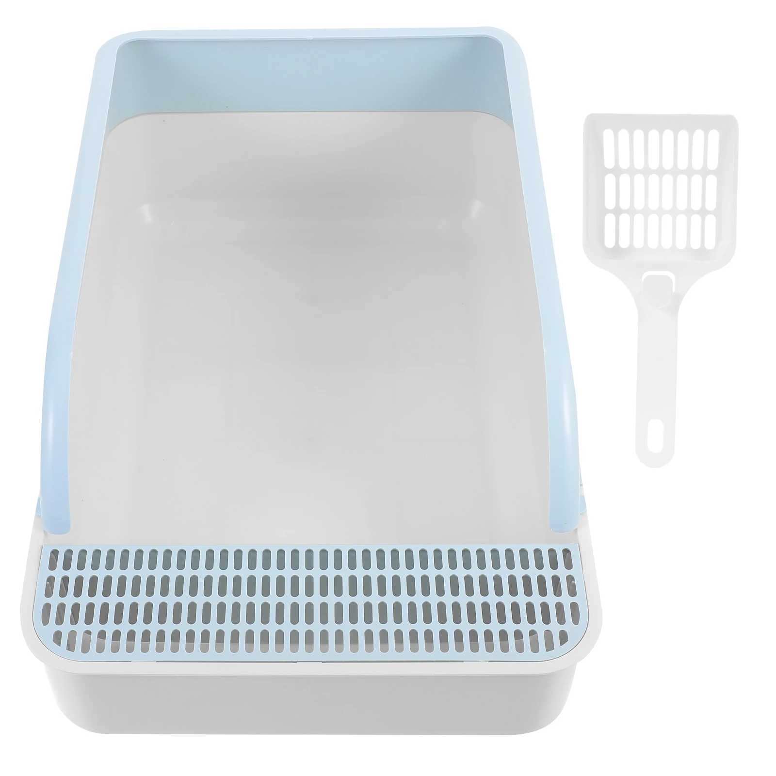 Cat Litter Box Tray Large Open Design Shovel Included Kitten Pan Anti Spill Cats Toilet Container Blue Color
Cat Litter Box Tray Large Open Design Shovel Included Kitten Pan Anti Spill Cats Toilet Container Blue Color