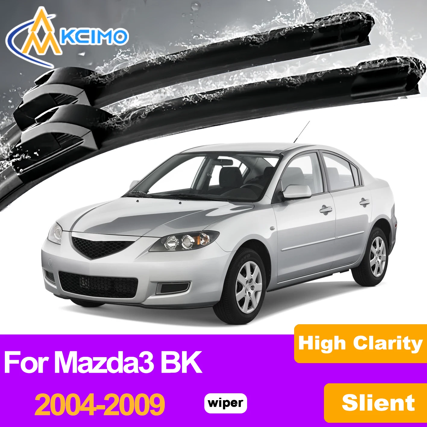 KCIMO 2PCS Front Windshield Wiper Blades For Mazda3 BK 2004-2009, Premium Silent Wiper Blades With Natural Rubber Refill
KCIMO 2PCS Front Windshield Wiper Blades For Mazda3 BK 2004-2009, Premium Silent Wiper Blades With Natural Rubber Refill
