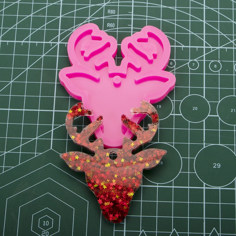 Shiny Christmas deer silicone mold keychain Mold epoxy resin mould handmade DIY Jewelry Making DY0093
Shiny Christmas deer silicone mold keychain Mold epoxy resin mould handmade DIY Jewelry Making DY0093