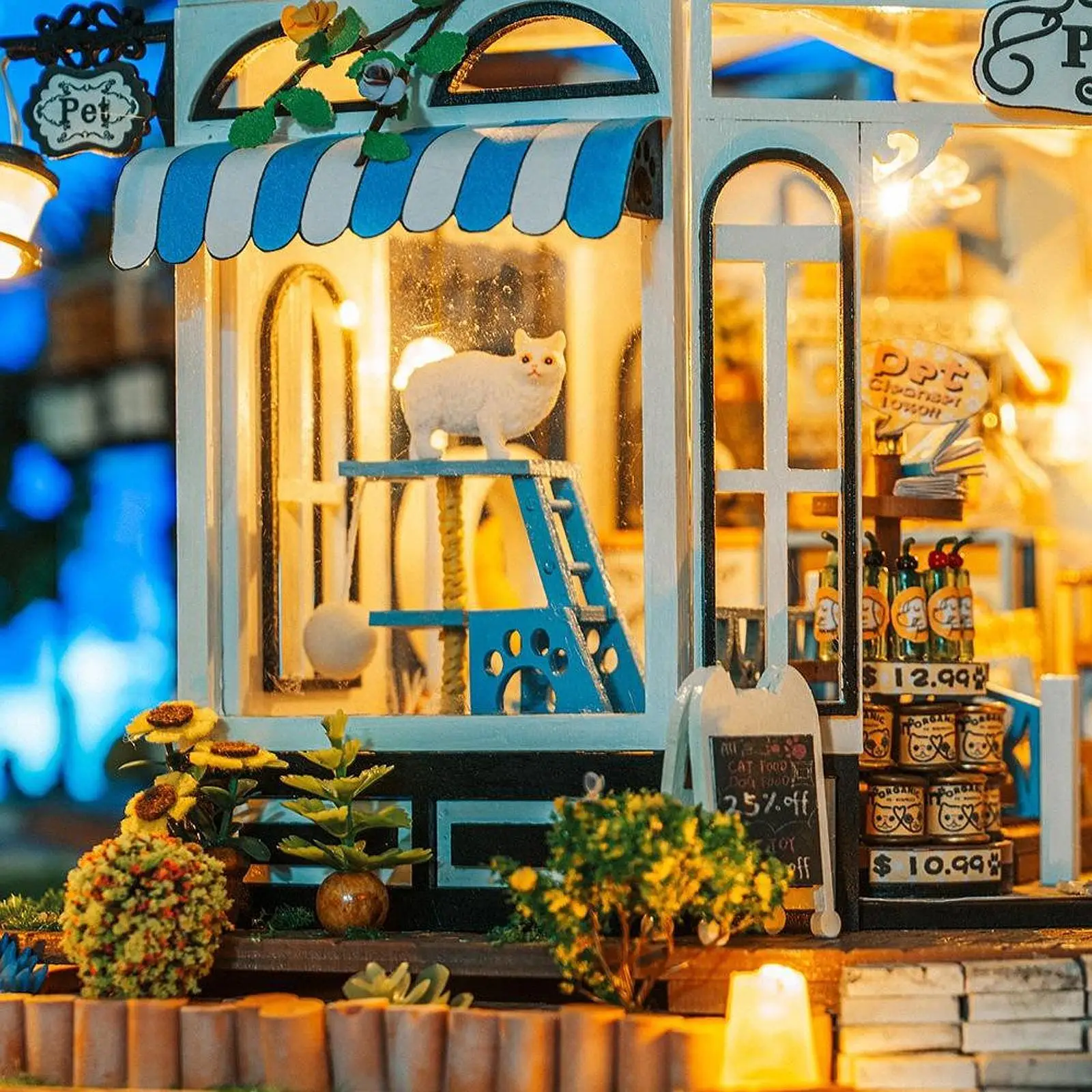 DIY Wooden Miniature Dollhouse Pet Club with Furniture with Light Home Decor 3D
DIY Wooden Miniature Dollhouse Pet Club with Furniture with Light Home Decor 3D