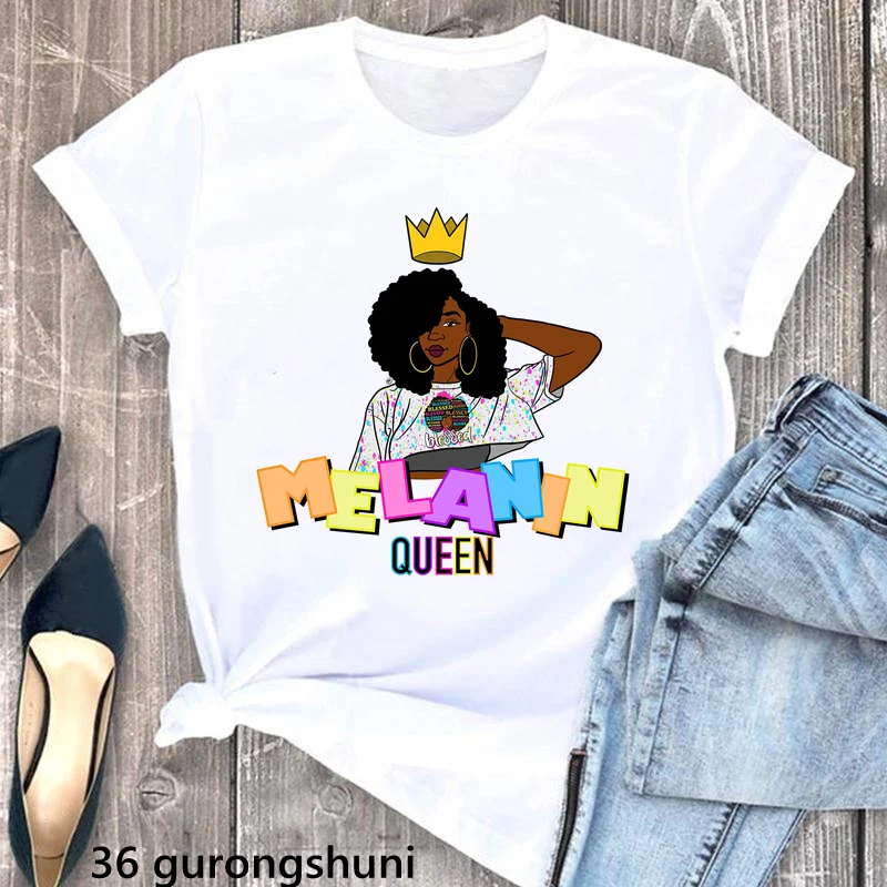 Женская футболка с графическим принтом Melanin Queen, черная футболка для девушек, лето 2024
Женская футболка с графическим принтом Melanin Queen, черная футболка для девушек, лето 2024