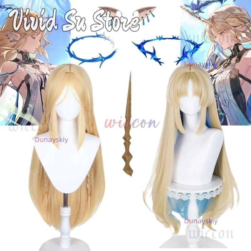 Wuthering Waves Cartethyia Fleurdelys Cosplay Wig Blonde Beige Long Hair Headwear Horn Ears Halloween Party Con Props
Wuthering Waves Cartethyia Fleurdelys Cosplay Wig Blonde Beige Long Hair Headwear Horn Ears Halloween Party Con Props