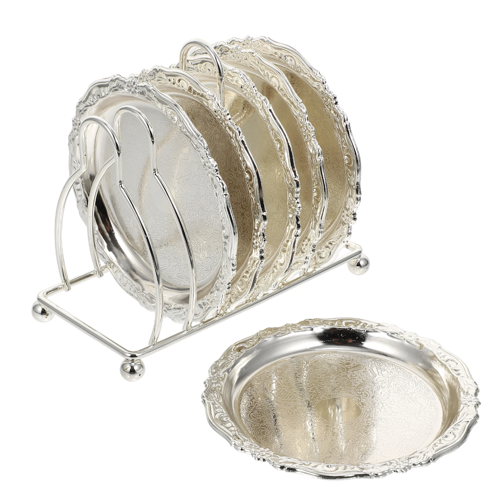 Retro Decor Metal Carved Coasters Kitchen Cup Mat Coffee Drink Silver for Drinking Zinc Alloy
Retro Decor Metal Carved Coasters Kitchen Cup Mat Coffee Drink Silver for Drinking Zinc Alloy
