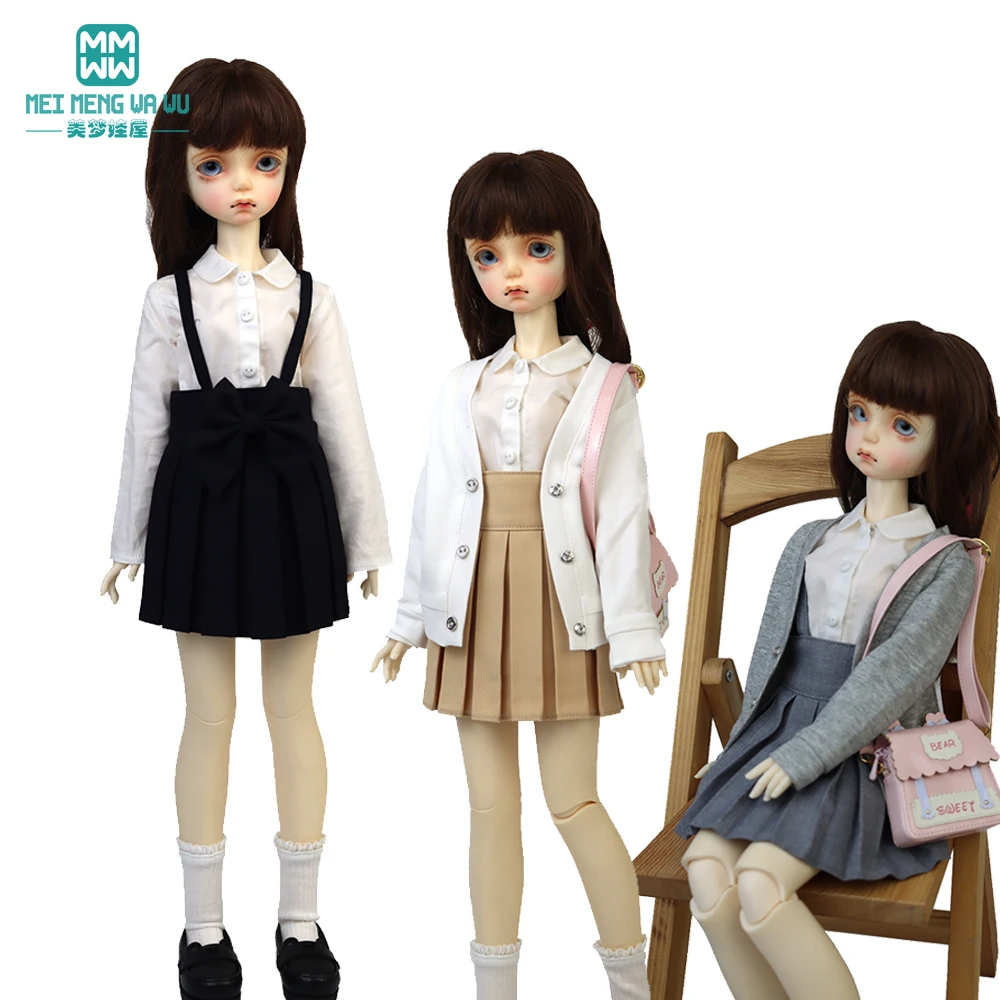 Одежда для кукол BJD, модные юбки на подтяжках, рубашки, кардиганы, подходят для аксессуаров для кукол BJD MSD 1/4
Одежда для кукол BJD, модные юбки на подтяжках, рубашки, кардиганы, подходят для аксессуаров для кукол BJD MSD 1/4